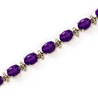 Amethyst and Gold Bracelet
