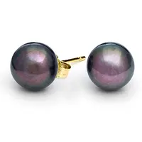 Black Freshwater Pearl Earrings
