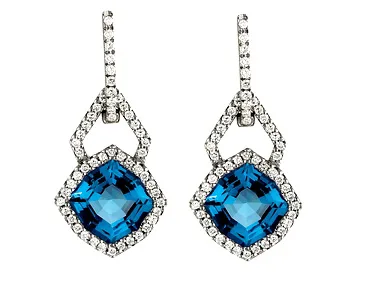 Blue Topaz Earrings