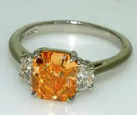 Orange Diamond Ring