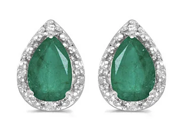 Pearshape Emerald Earrings