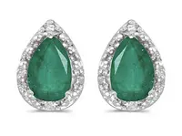 Pearshape Emerald Earrings
