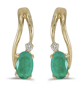 Emerald and Diamond Earring
