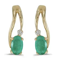 Emerald and Diamond Earring