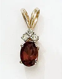 Garnet & Diamond Pendant