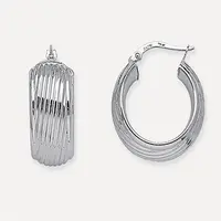 White Gold Hoop Earrings