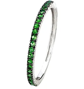 Green Garnet Eternity Band
