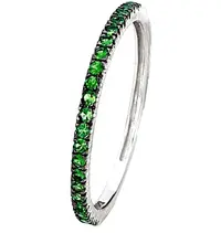 Green Garnet Eternity Band