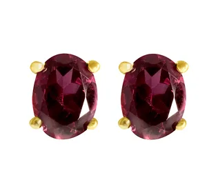 Rhodolite Garnet Stud Earrings