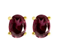 Rhodolite Garnet Stud Earrings