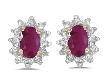 Ruby and Diamond Earrings