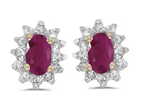 Ruby and Diamond Earrings