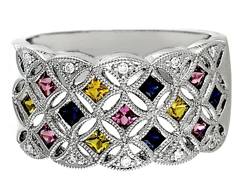 Multicolored Sapphire Ring