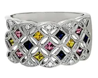 Multicolored Sapphire Ring