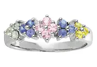 Multicolored Sapphire Ring