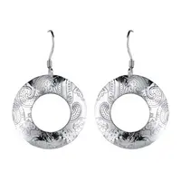 Sterling Silver Round Earrings