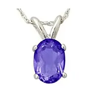 Tanzanite Pendant in White Gold