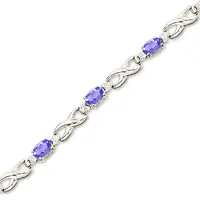 Tanzanite & Diamond Gold Bracelet