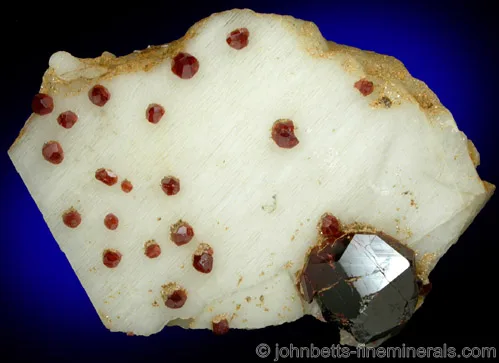 Spessartite Garnet on Microcline
