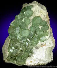 Demantoid Crystals on Matrix