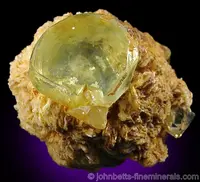 Heliodor Crystal on Matrix