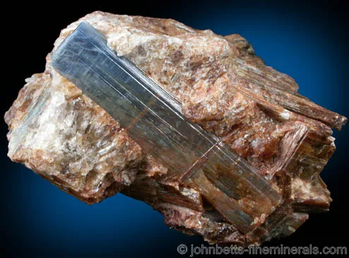 Lustrous Blue Kyanite In Quartz