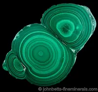 Round Concentric Green Malachite