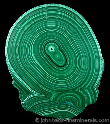 Concentric Malachite Slab