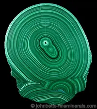 Concentric Malachite Slab