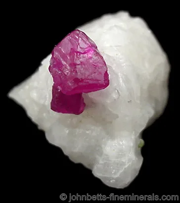 Ruby in White Calcite Matrix