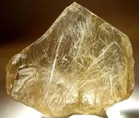 Rutilated Quartz Crystal Fragment