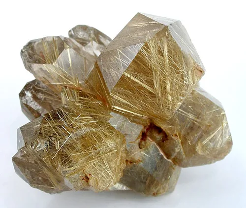 Lustrous Rutilated Quartz Cluster
