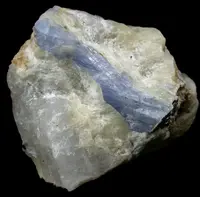 Blue Sapphire Crystal in Matrix