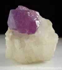 Pink-Purple Sapphire in Matrix