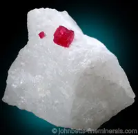 Spinel Crystals in Marble Matrix