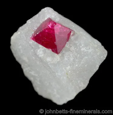Spinel Octahedron in Marble Matrix