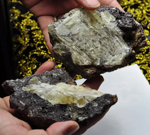 Sunstone in Volcanic Matrix