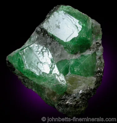 Tsavorite Crystals on Matrix