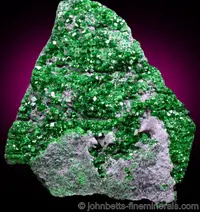 Uvarovite Drusy Matrix
