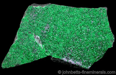 Uvarovite Microcrystals on Matrix