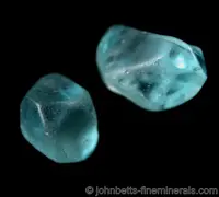 Blue Waterworn Zircon Crytals
