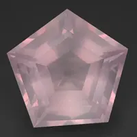Pentagonal Pink Rose Quartz
