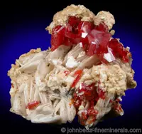 Vanadinite on White Barite