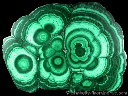 Concentric Malachite Slab