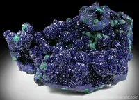 Azurite with Malachite from Bisbee