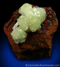 Yellow Adamite on Limonite