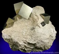 Pyrite Cubes in Matrix