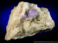 Purple Apatite on Quartz