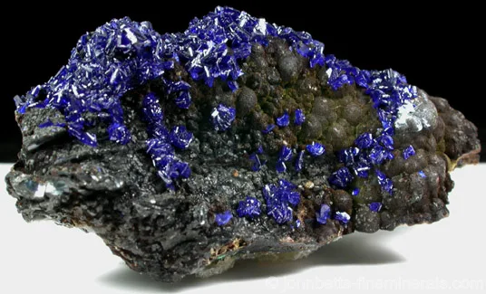 Azurite on Chrysocolla