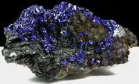 Azurite on Chrysocolla